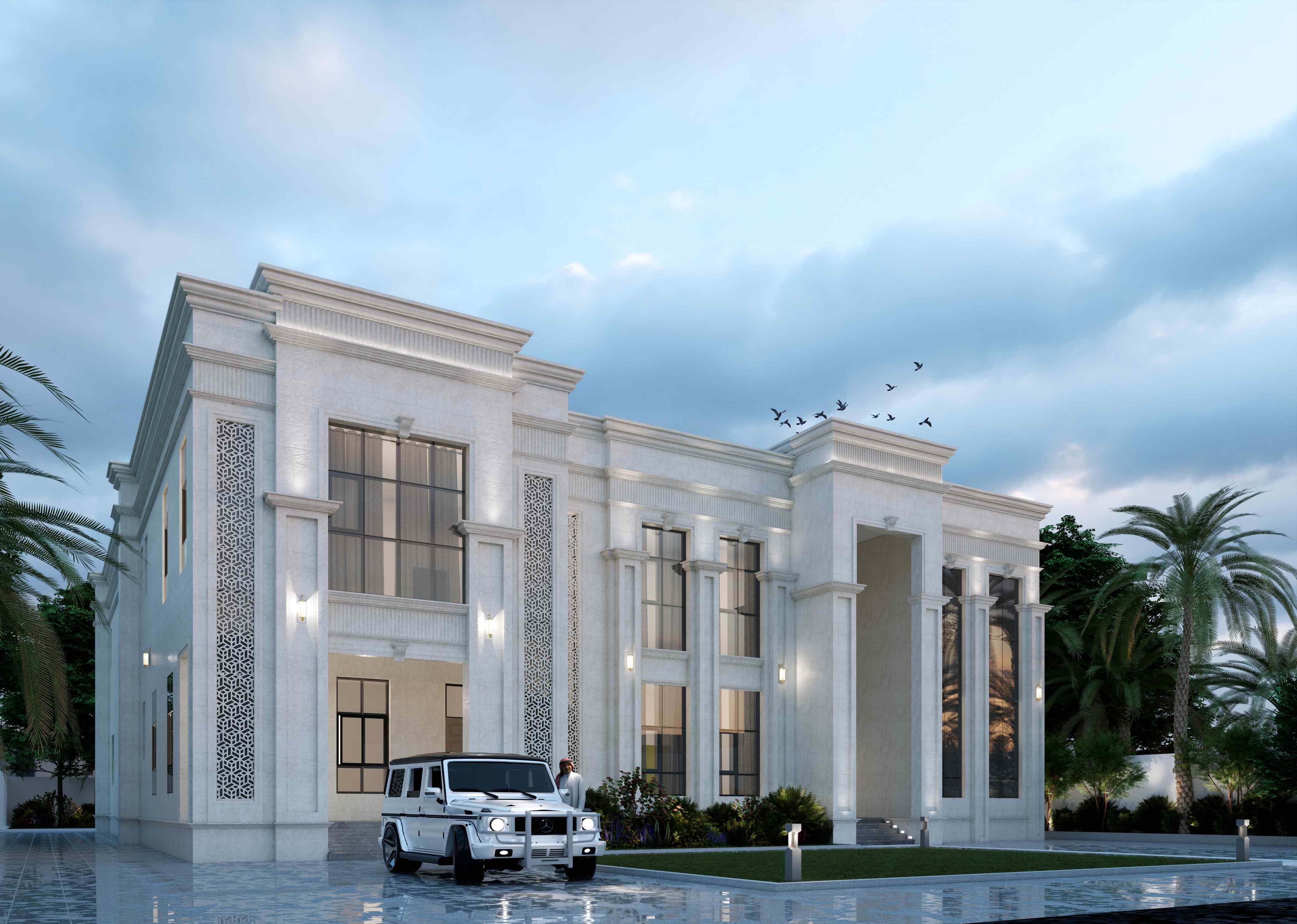 Classic Villa with Courtyard & Lattice Screens – Al Ain