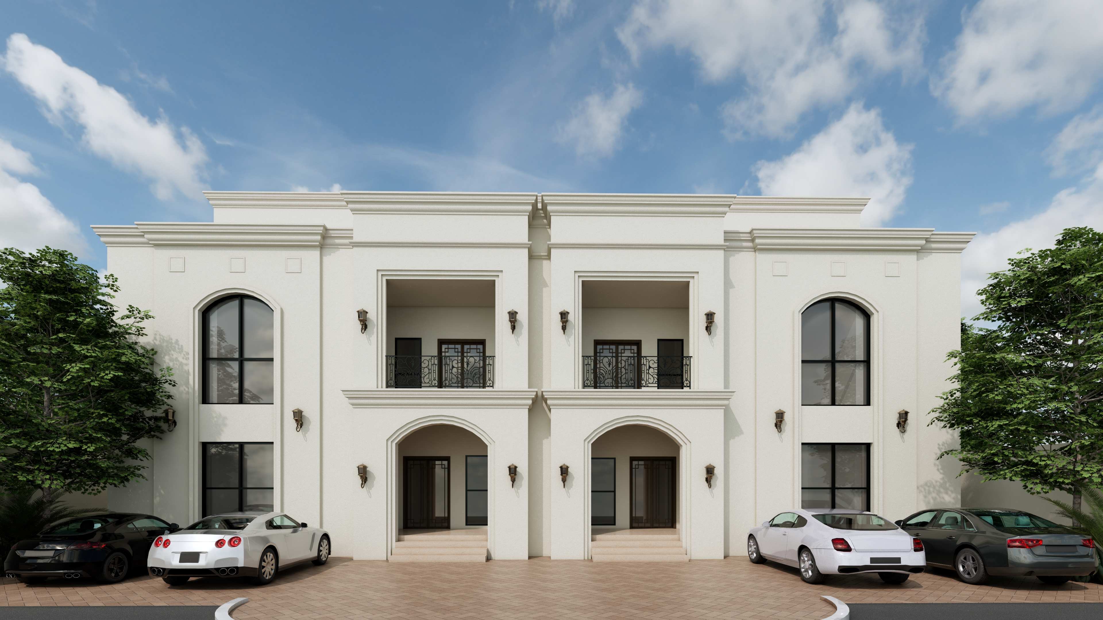 Commercial Twin Villa with Gated Courtyard